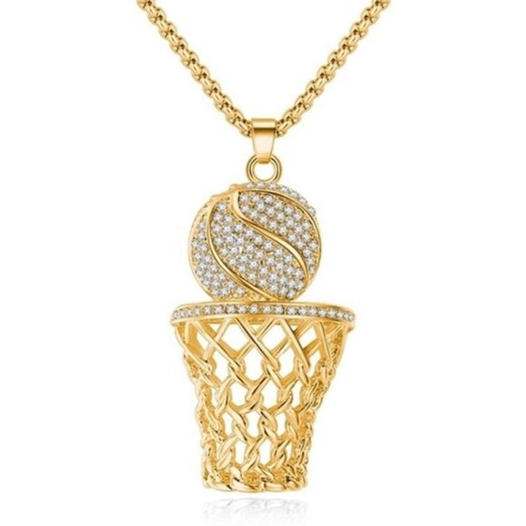 Basketball Hoop Pendant/ Necklace - Picture 4 of 6